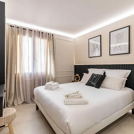 Апартаменты Haussmann - South-facing Balcony 2br 4p Канны